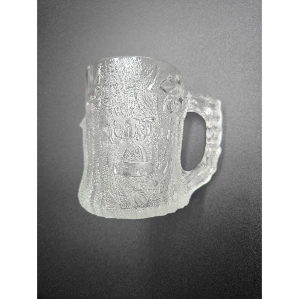 Vintage 1993 McDonalds Flintstones RocDonalds Pre-Dawn Glass Mug Movie Promo